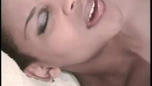 Horny white dude licks sexy black babe pussy before fucking her