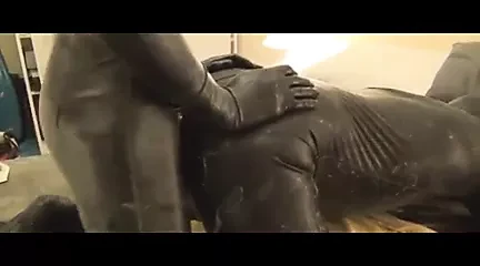 Horny Latex Rubber Play Part 3 Time for some anal action
