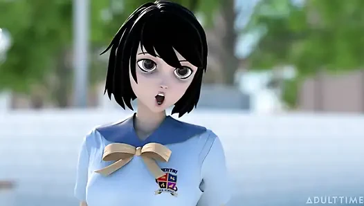Hentai sex College Episode 8 - Bffs mit dicken titten üben zusammen scissoring an der Hentai sex university