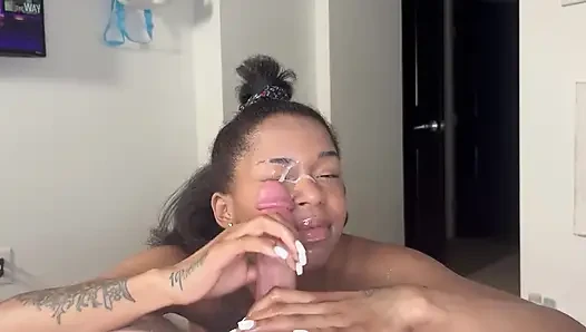Sloppy Blowjob Followed by Facial