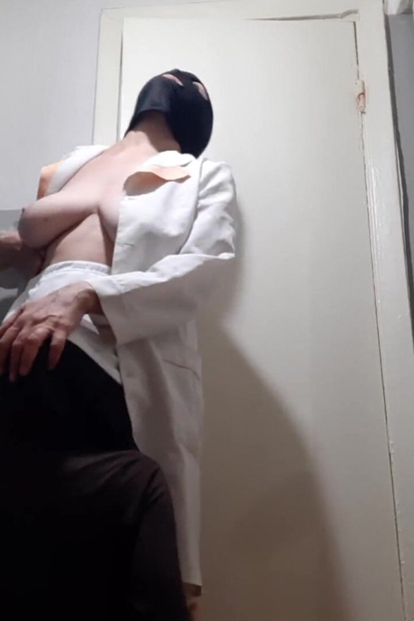 During a Break at the University, a Student and a Nurse Have Sex in the Medical Office.