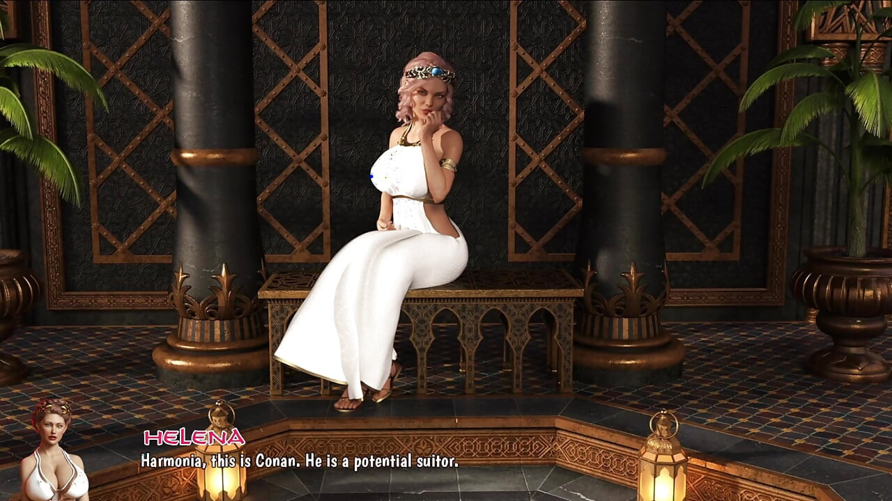 Harmonia被柯南的大鸡巴操 - 巨大的奶子被压碎，屁股和阴户被摧残