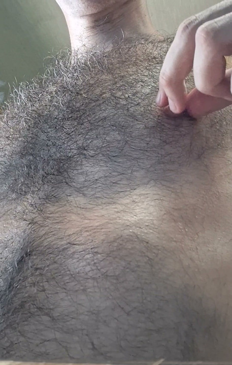 I love playing with my hairy nipples