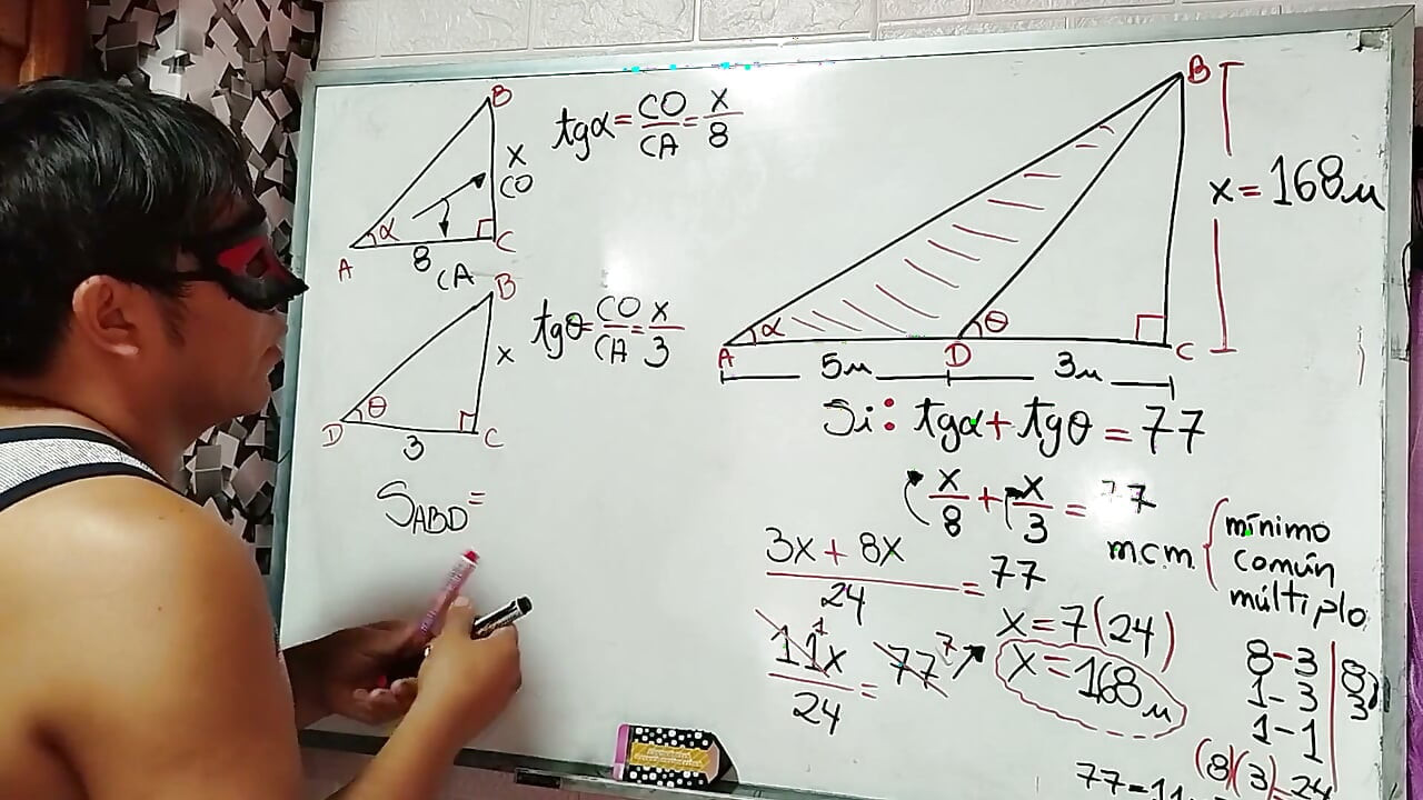 27 Trigonometry Calculate the Height and Area of the Triangle - Sexual Mathematics - Azaghal Soul