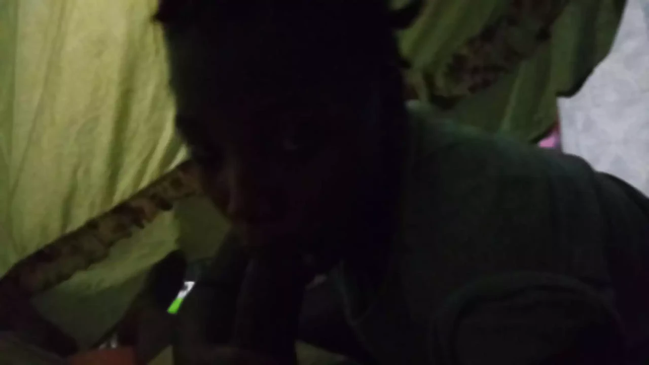 Ebony Thot Being a Whore Sucking Dick Trick or Treat Night