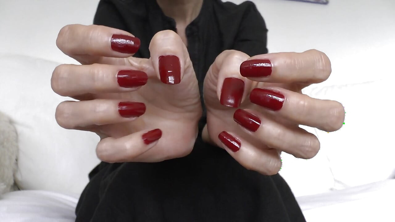 Natural Red Beautiful Fingernails, JOI Lady Victoria Valente