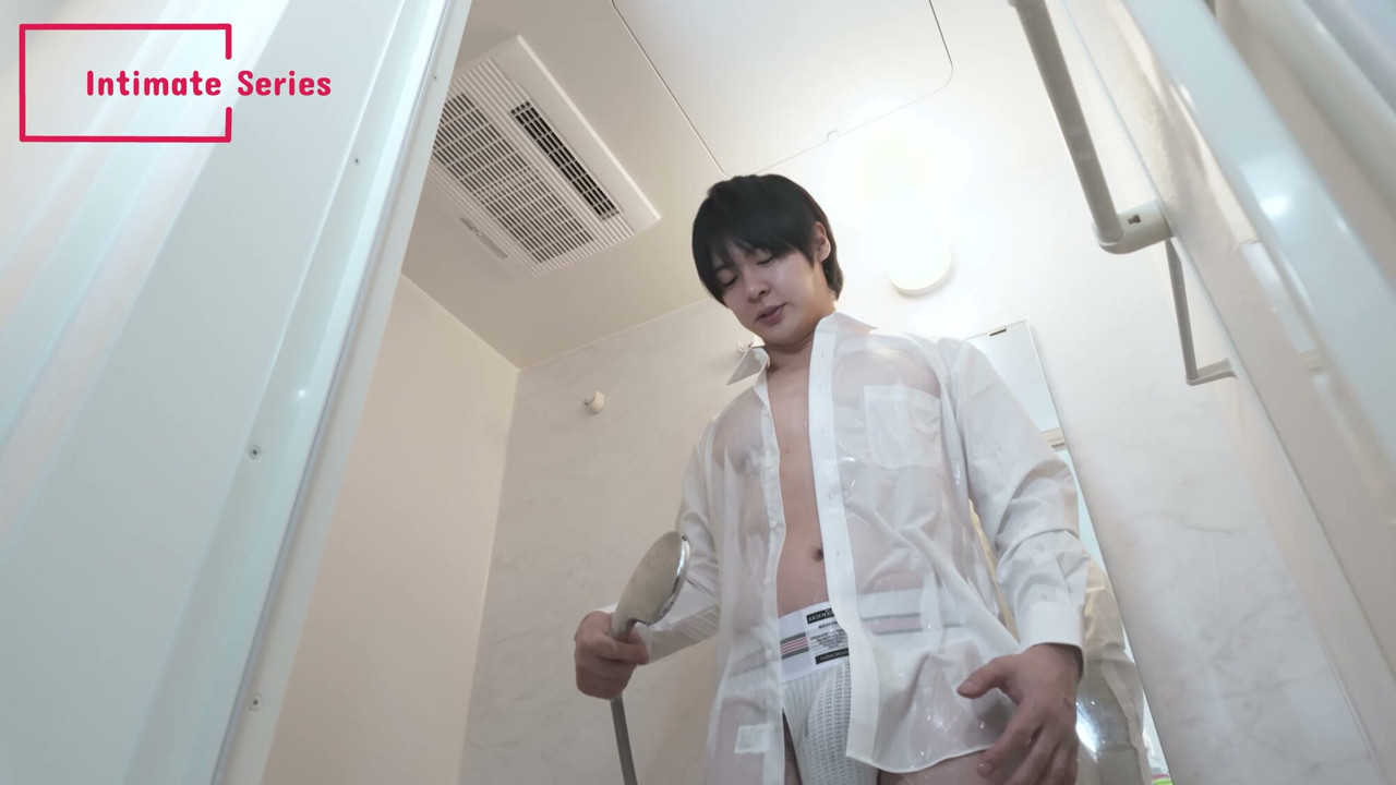 Handsome Straight Guy Hayashi Showering in White Underwear