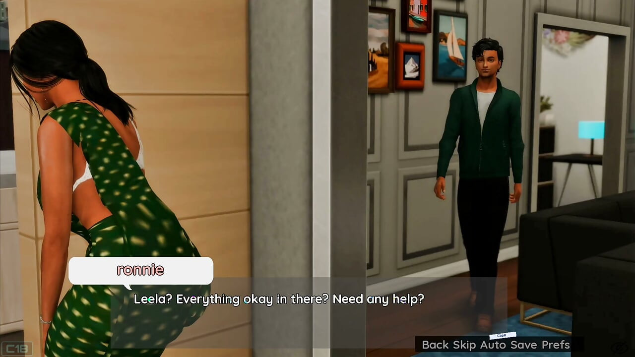 Leela and Ronnie watching rita and krish