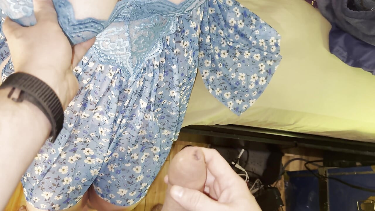 Samantha BBW in Her Blue Lingerie Being Fucked