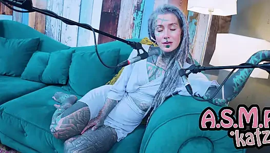 I talk about J - Jelousy - ASMR podcast SFW talking goth skinny girl dreadlocks tattoo model inked girl