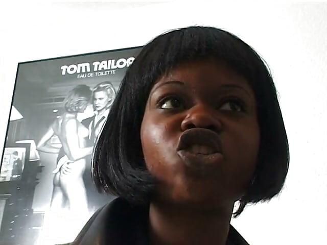 Hairy ebony teen sucks white cock