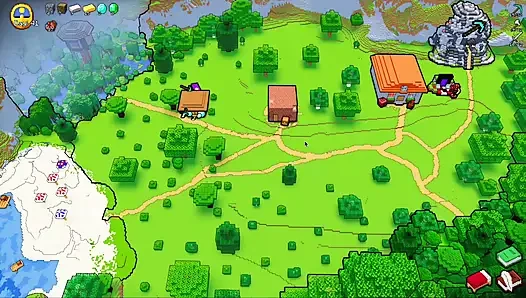 HornyCraft Пародия на Minecraft - Стив получает грязный минет глубокой глотки от Jenny для Diamond