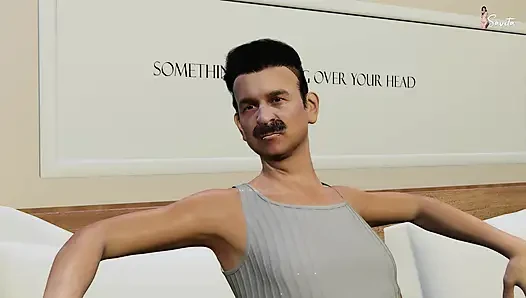 Şehvetli Desi Üvey Anne Savita Kocası Aynı Yatakta Yatarken Üvey Oğluyla Sikişiyor