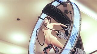 Hentai 3d senza censure - Miwa nella macchina del sesso con doppio dildo