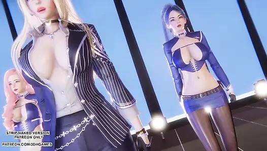 MMD  TWICE - Talk that Talk  Ahri Seraphine Kaisa Sexy Kpop Dance League of Legends Hentai Uncensored 4K 60FPS