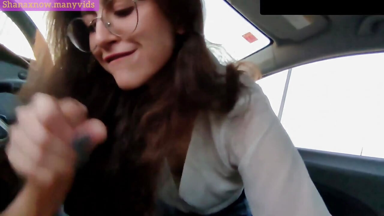 Public Car Blowjob Cum in Mouth Swallow Teen