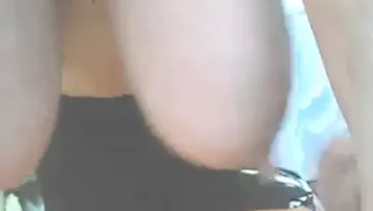 Saggy big tits slapped and groped