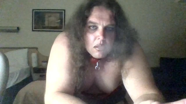Smoking and rinding on a dildo