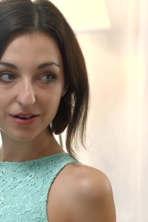 Cute brunette Liona has anal sex on the couch