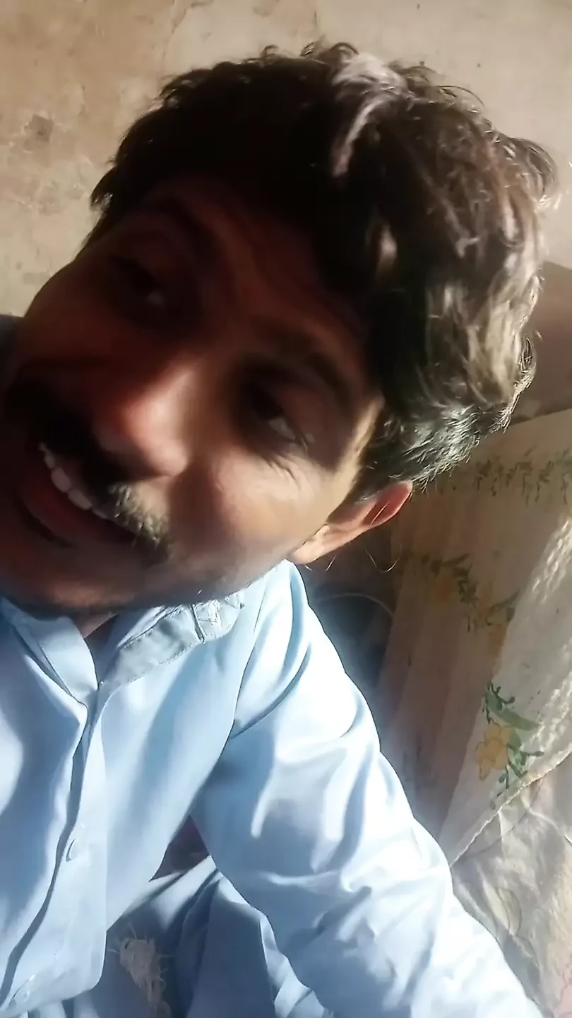 Handsome man showing his  face to his fan’s.