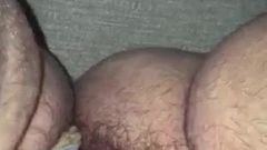 Hairy legs,ass and pussy POV selfie masturbation