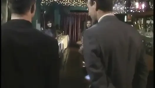 Horny Dude Was Lucky to Have Sex with Two Slender Asian Girls in a Cafe