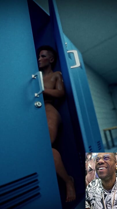 Panam Getting Ass Fucked by Transgender V in a Public Locker Room