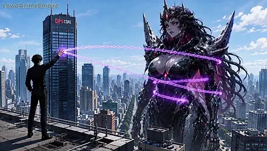 Giant Alien Conqueror Defeated by Her Own Huge Dildo & Toys