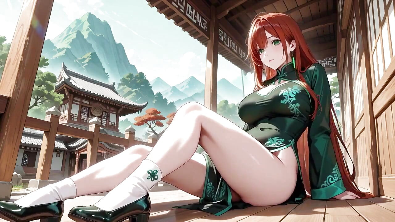 Rambut Merah & Emerald Qipao! Godaan malas di Halaman Timur