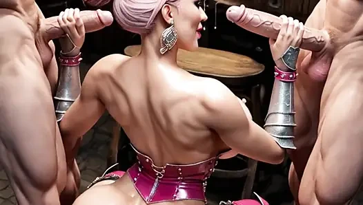 ШЛЮШКИ ИЗ AI В ПОДЗЕМЕЛЬЕ, ПОДБОРКА ВИДЕО 137 - СРЕДНЕВЕКОВАЯ ANIKKA, ЧАСТЬ 3