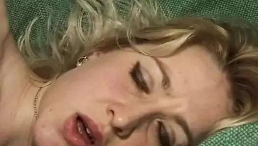 A horny blonde who loves getting her pussy and ass fucked