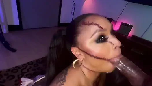 Porsha Carrera сосет член в видео от первого лица и получает камшот на лицо