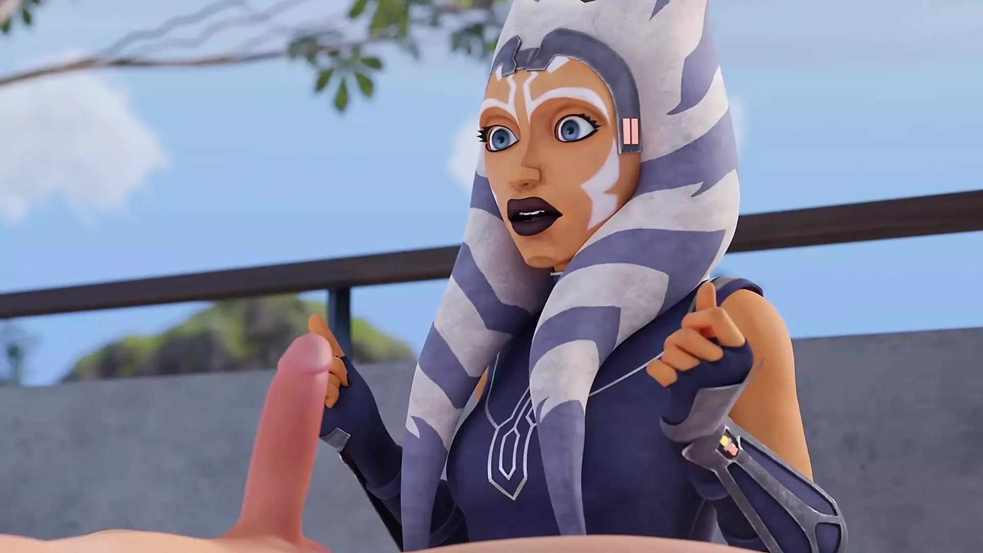 Ahsoka Chupa pau pequeno (Cartoon XXX)