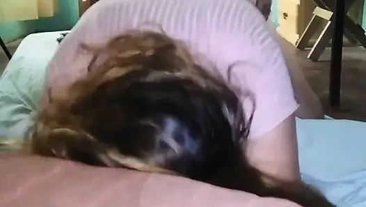 Recording with My Cell Phone with My Girlfriend in a Pink Dress