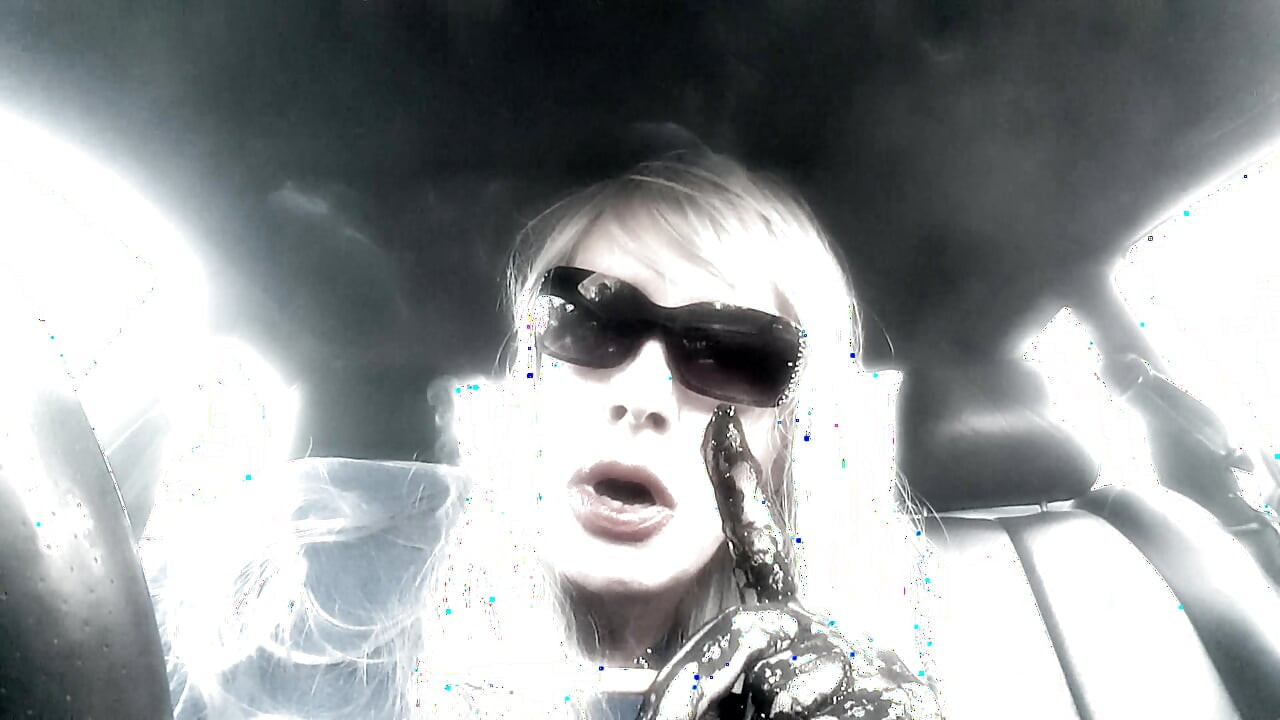 Mrs. Ruthie Dommie Mommy smoking Marlboro 100s in her car