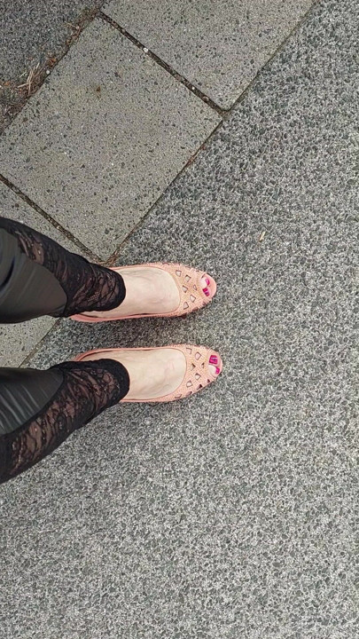 a trip into my new open toe heels