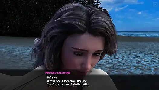 Breeze of passion 08 - tante seksi lagi asik fingering memeknya di pantai