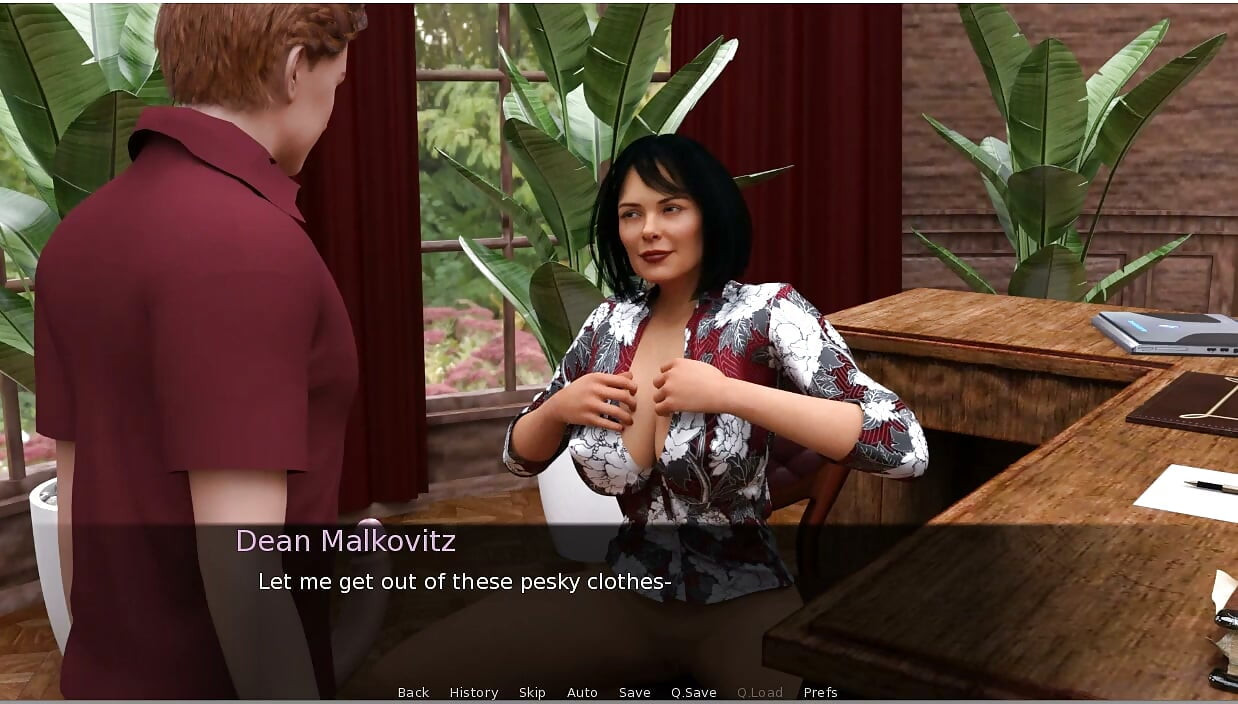 Milftopia - Gameplay - Roleplay - La decana del colegio se coge a su alumno sobre el escritorio