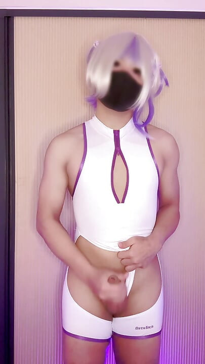 todoroki hajime cosplayer rubs herself shoots a huge load