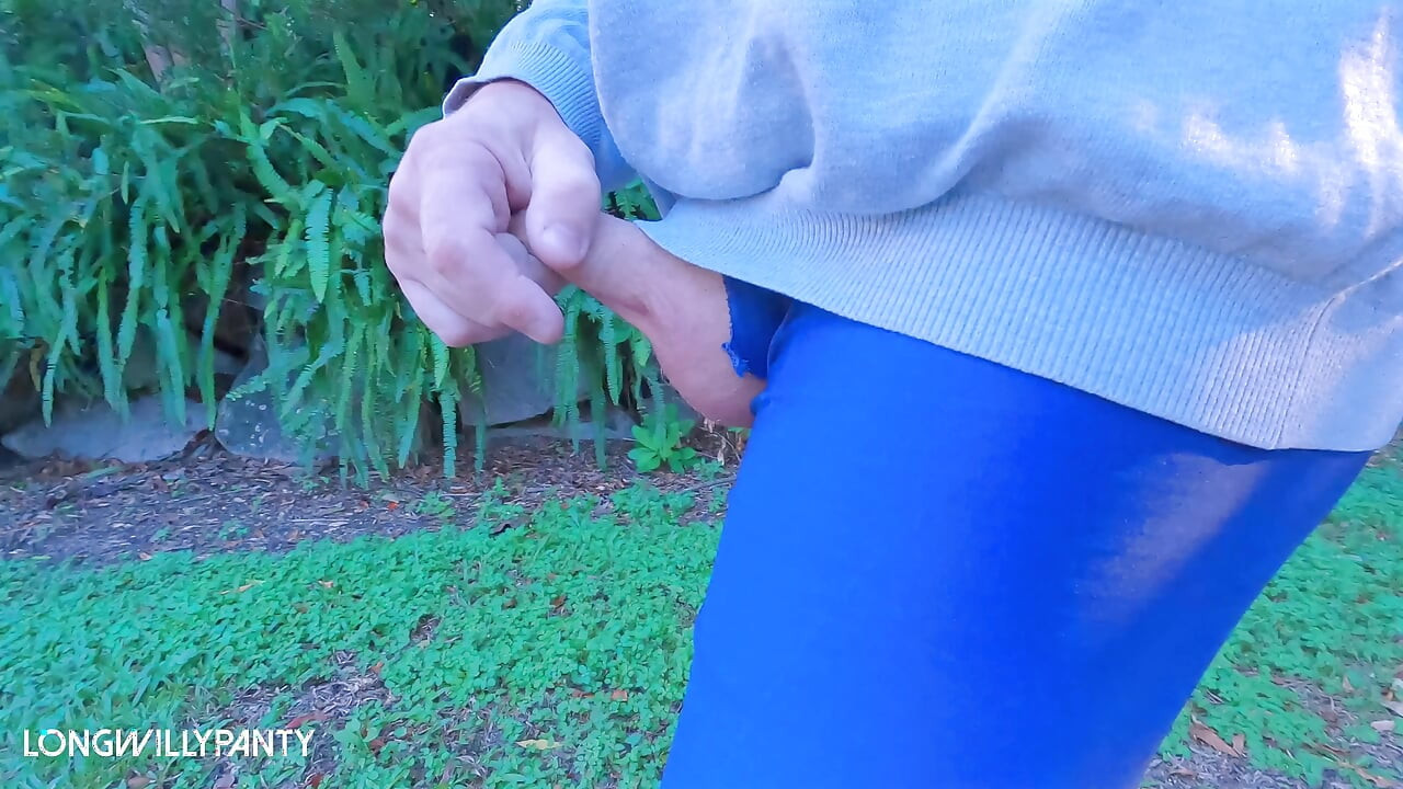 Straight uncut cock walks around with it exposed in public