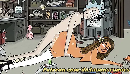 Rick fucks summer’s Latina friend - rick and morty cartoon hentai