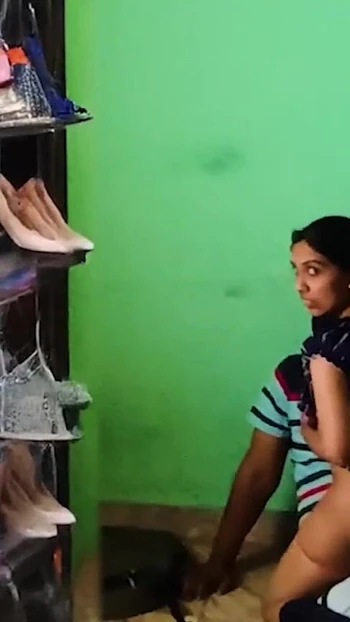 Captivating moment from "Chappal shop mein chudai"