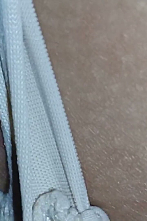 Fucked with the Thong Aside and Creampied in Doggy Style by My Black Bull