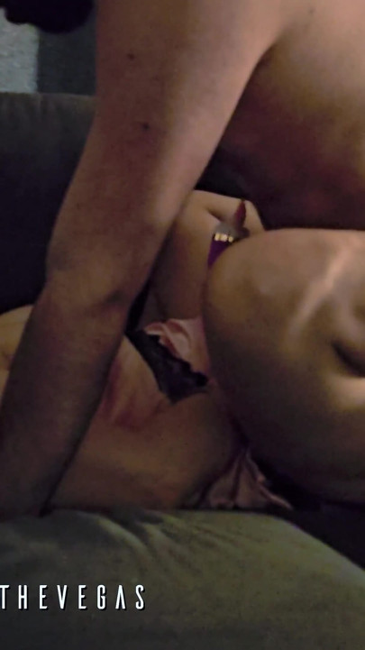Living Room Sofa Fuck with Toy Until He Filled the Condom Inside Me
