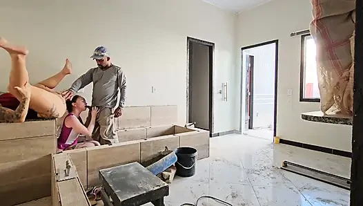The Construction Worker Was Very Pleased When He Received a Visit From His Bosses at the Construction Site.