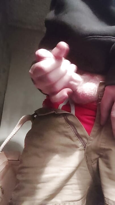 Jerking off in the building's cellar