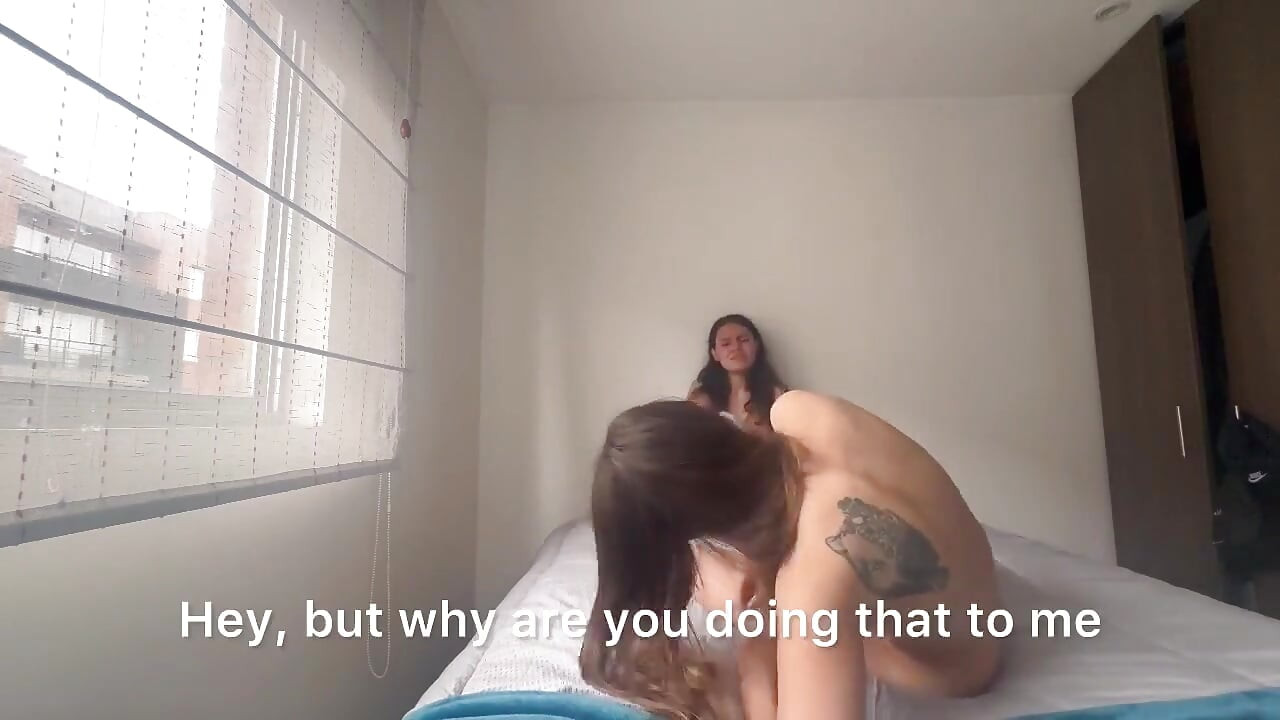 Female Wrestling of Asses in Pantyhose and Naked Bodies