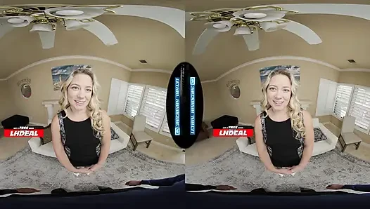 Ölümcül sert sanal gerçeklik - seksi sarışın river lynn külotlu çorapla sikiliyor