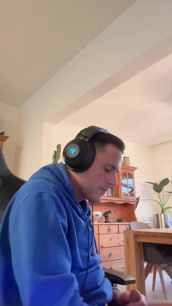 Powerful moment from "Cute german boy jerks off before playing computer"
