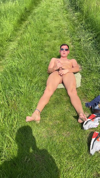 Summer Sun Nude Handjob Outdoor